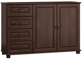 Fenyő komód 152 cm diófa