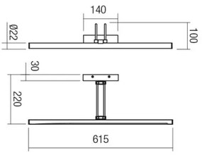 Redo 01-3470 - LED Képmegvilágító IKON LED/16,4W/230V 61,5 cm CRI 92 fehér