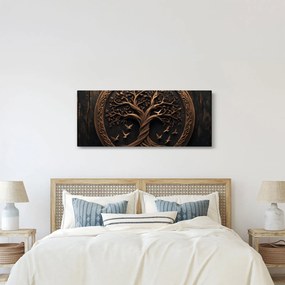 Kép – Fából készült életfa (120x50 cm)