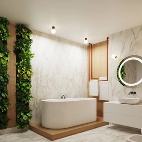 Sollux SL.1728 - Fürdőszobai mennyezeti lámpa HALO 1xG9/8W/230V IP44 narancs