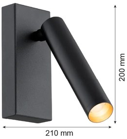 Argon 8328 - LED Fali spotlámpa RIO LED/4,2W/230V 3000K fekete