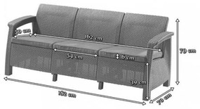 Corfu Love max duo kerti bútor garnitúra futura asztallal