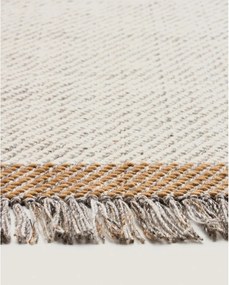 Krémszínű kézi szövésű gyapjú szőnyeg 200x300 cm Brina – Kave Home