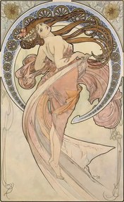 Mucha, Alphonse Marie - Festmény reprodukció La Danse, 1898, (24.6 x 40 cm)