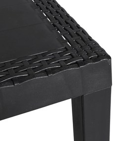 antracitszürke PP kerti asztal 59 x 47 x 40 cm