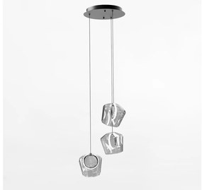 Zuma Line MD3350A-3BL/C - LED Csillár zsinóron COLORE 3xLED/6W/230V fekete/átlátszó