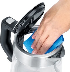 Severin WK 3468 - Elektromos vízforraló 1 l 2200W/230V rozsdamentes acél/üveg