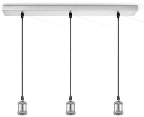 Tápkábel VINTAGE 3xE27/40W/230V matt króm