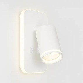LED fali spotlámpa PIPE 1xGU10/10W/230V + LED/6W fehér