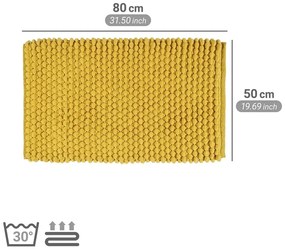 Sárga textil fürdőszobai kilépő 50x80 cm Solivo – Wenko