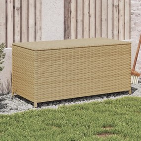 Vegyes bézs polyrattan kerti tárolóláda 190 L