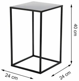 Virágállvány 40x24 cm fekete