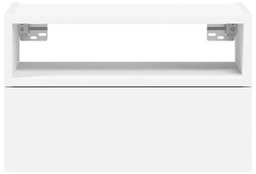 fehér falra szerelhető éjjeliszekrény 45 x 26 x 28,5 cm