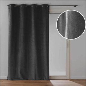 Antracitszürke bársony függöny 140x260 cm Olympe – douceur d'intérieur