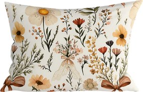 Poliészter-pamut párnahuzat FLORAL RIBBON POLY 50x70 cm, krém