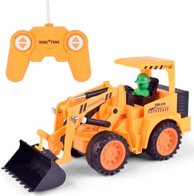 HONG FENG HF-2033A-8 Rc Távirányítós Kotró Gép Kotrógép Markoló Munkagép Játék Építőkockás Figurával Akkus 3.6V NiCd