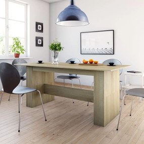 Sonoma tölgy színű szerelt fa étkezőasztal 180 x 90 x 76 cm