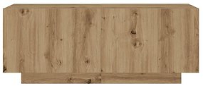 Kézműves tölgy színű szerelt fa éjjeliszekrény 100 x 35 x 40 cm