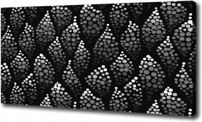 Vászonkép Fekete-fehér pöttyök 100x70cm