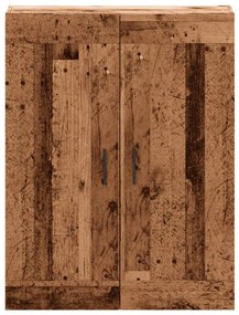 antik fa színű szerelt fa fali szekrény 69,5 x 34 x 90 cm