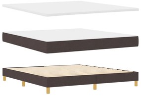 Box Spring Ágy matraccal Sötétbarna 180x200 cm Szövet