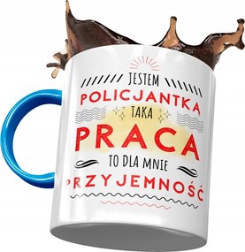 Kék Bögre Rendőrnőnek Nekem Öröm Nyomtatott Fotóval
