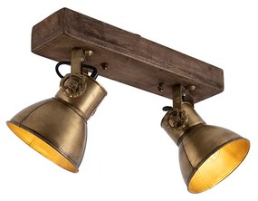 Mennyezeti lámpa bronz 2-lámpás fával - Mangoes