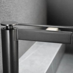 AREZZO design ELEGANT magasított mosdócsaptelep, gun metal