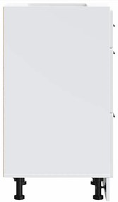 konyhai alsószekrény Porto&quot; magasfényű fehér, rétegelt fa&quot;