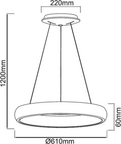 Orlicki Design ROTTO OR80766 Függőlámpa 1x50W/Led 3000K