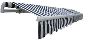 vidaXL feltekerhető motoros napellenző, kék-fehér, 400 cm