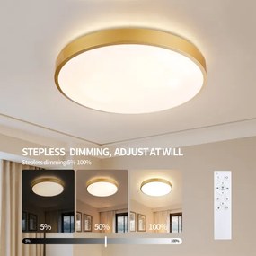 BRILAGI - dimmelhető LED lámpatest GLASS POOL DOUBLE LED/80W/230V 60 cm arany + távirányító