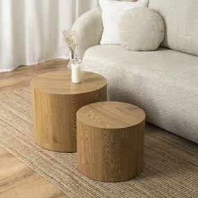 Dohányzóasztal szett Tölgy színben. LEILA