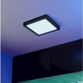 Eglo 901374-LED RGBW dimmelhető füstszínű mennyezeti lámpa FUEVA-Z LED/10,5W/230V 22x22cm IP44 fekete