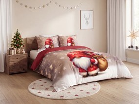 3D Mikroszálas ágyneműhuzat SANTA GNOME piros Ágyneműhuzat mérete: 70 x 90 cm | 140 x 200 cm