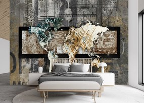 Gario Fotótapéta Vintage stílusú világtérkép Anyag: Vlies, Méret: 100 x 70 cm