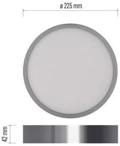 LED Mennyezeti lámpa LED/21W/230V 3000/3500/4000K átm. 22,5 cm króm