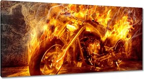 Festmények 115x55 Chopper a tűzben