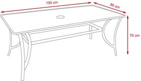 8-részes Avenberg HARMONY Kerti bútor szett - szürke - bézs