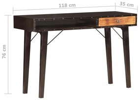 Tömör újrahasznosított fa tálalóasztal 118 x 35 x 76 cm