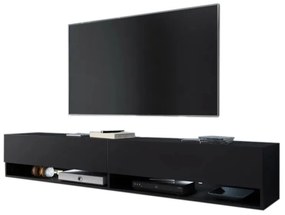 LOWBOARD A 180 TV asztal, 180x30x32, fekete/grafit, LED nélkül