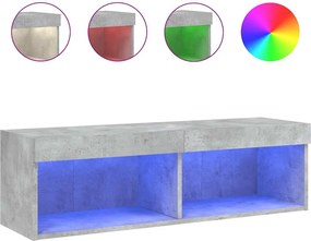 vidaXL betonszürke TV-szekrény LED-világítással 100 x 30 x 30 cm