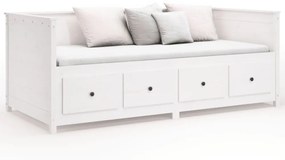 fehér tömör fenyőfa kanapéágy matrac nélkül 80 x 200 cm