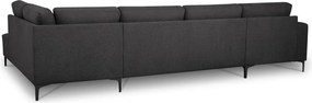 Antracitszürke zsenília sarokkanapé (jobb oldali-U alakú) Fabian – Scandic