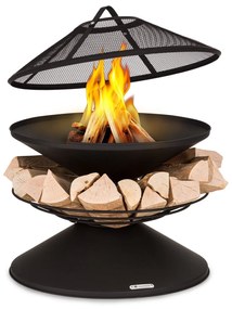 Blumfeldt Aguilera, tűzrakóhely grillel, Ø 65 cm, fatároló, acél