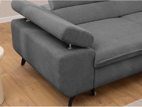 Szürke zsenília sarokkanapé (jobb oldali-L alakú) Marbeya – Ropez