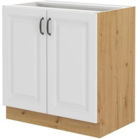 Alsó konyhaszekrény Sheila 80 D 2F BB (artisan tölgy + fehér). 1032445