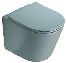 Wc soft close ülőkével felakasztható SAT Infinitio zöld matt felülettel hátsó kifolyással SATINF010RREXPLGEM