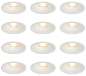 12 db-os beépíthető spotlámpa szett fehér GU10 50 mm - Gijs