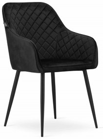 PreHouse NUGAT szék - fekete bársony / fekete lábak
